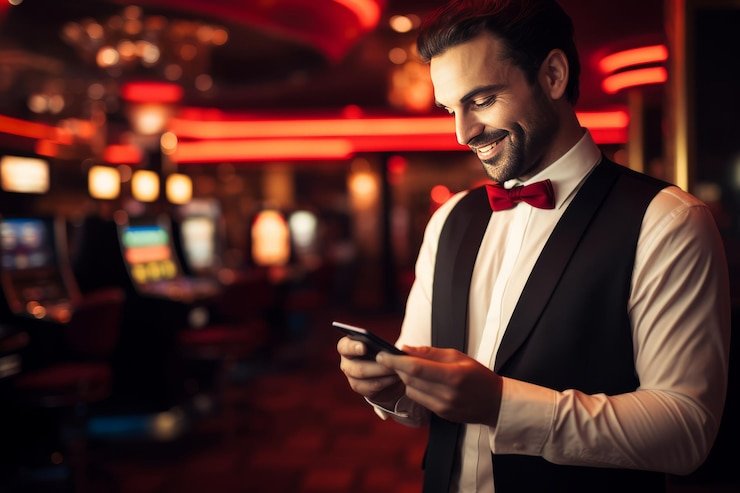 Blackjack table layout showing card positions and betting areas for Take Bat casino players
